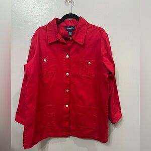 Denim&Co Red Jean Jacket